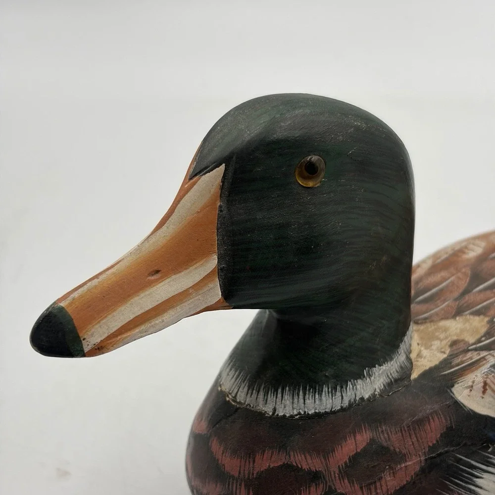 Hand Painted Wooden Mallard Duck, 9